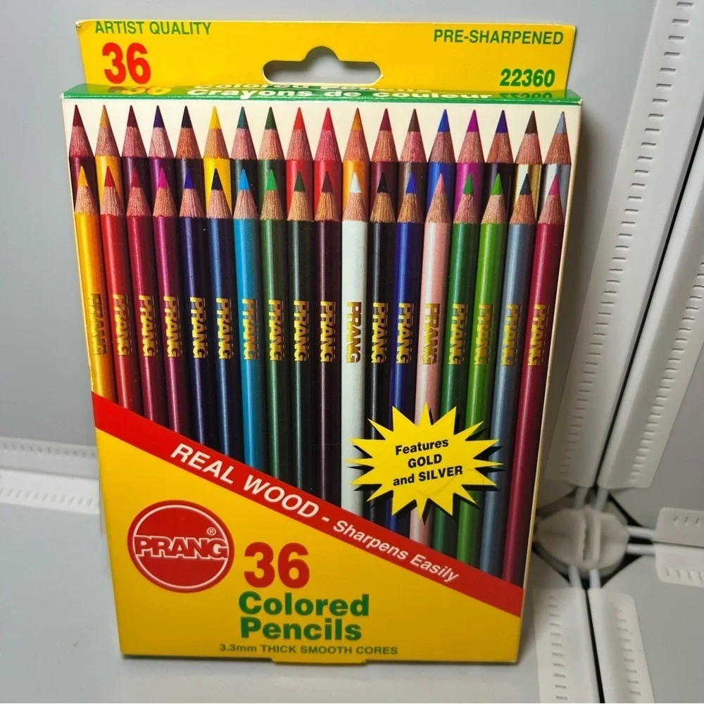Vintage Prang Dixon Artists Quality 36 Pre Sharpened Colored Pencils Art Holiday